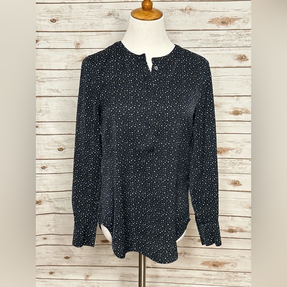 J. Crew polka-dot popover top